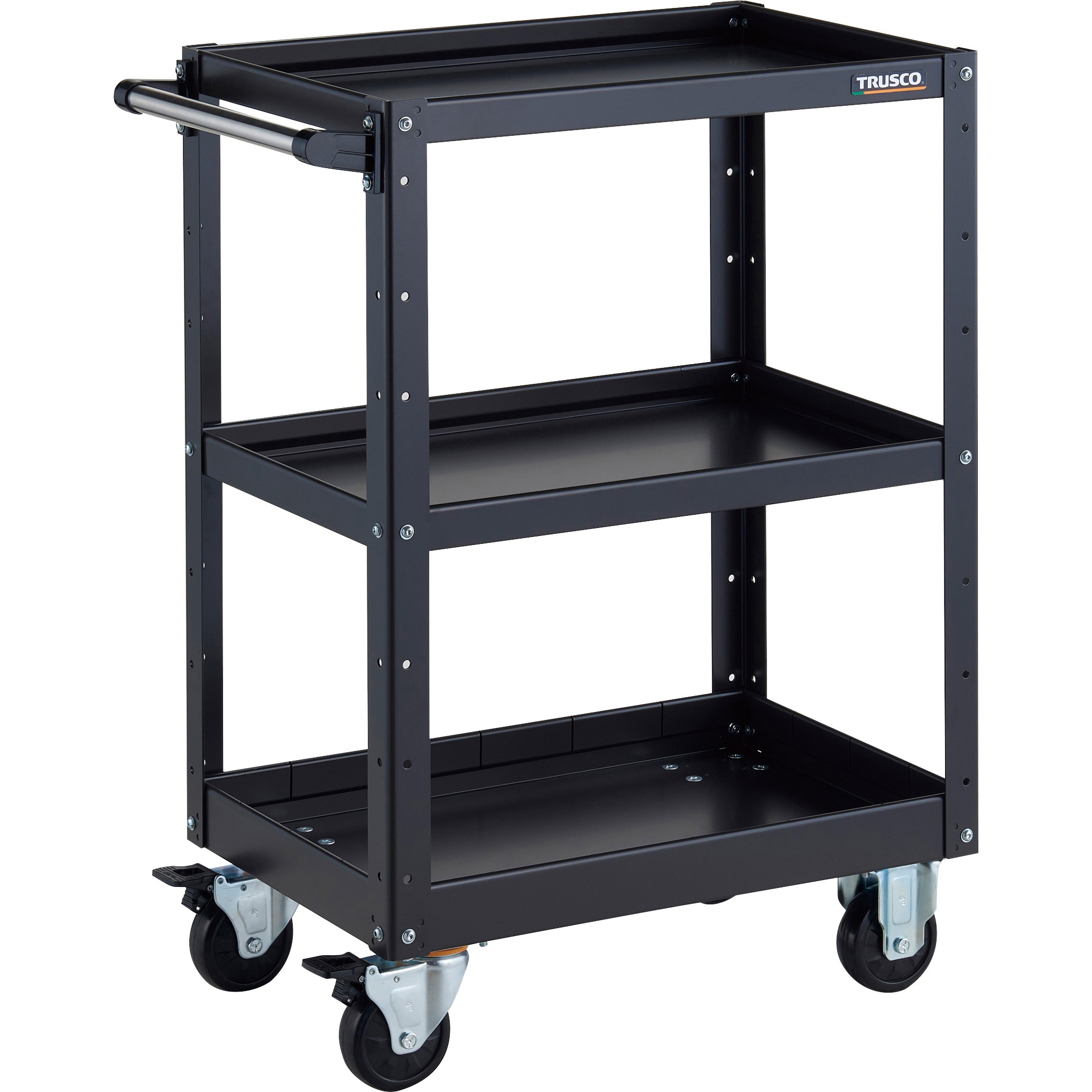 EGW-963F1-BKBK ツールワゴン イーグルワゴン 600X400XH880 浅2深1段 TRUSCO 3段 ブラック色   EGW-963F1-BKBK 27,365円