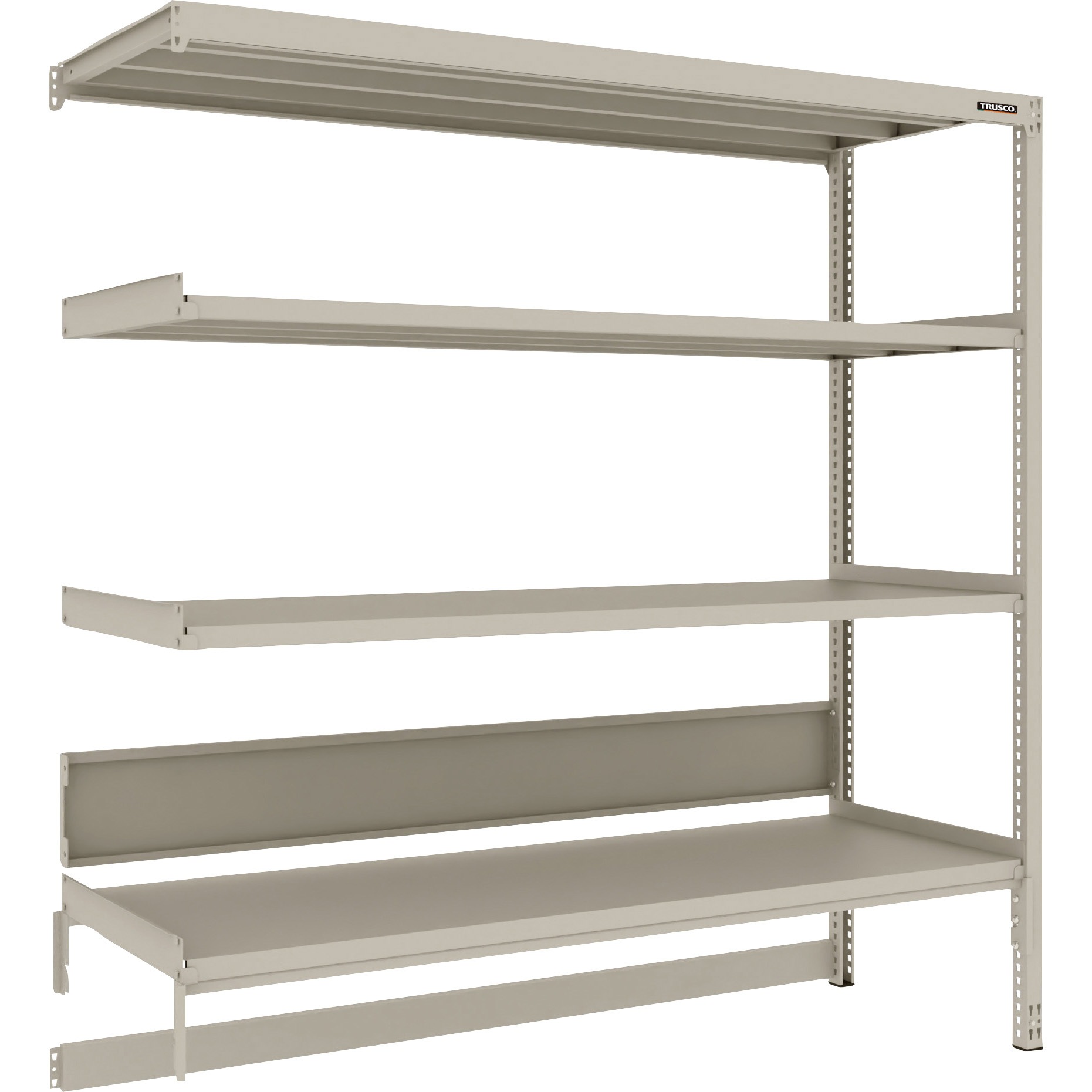 M2-DB6664B M2型軽中量棚 台車天板収納型 4段 TRUSCO ネオグレー色 荷重200kg/段 連結型 間口1760mm奥行609mm高さ1807mm  M2-DB6664B 40,937円