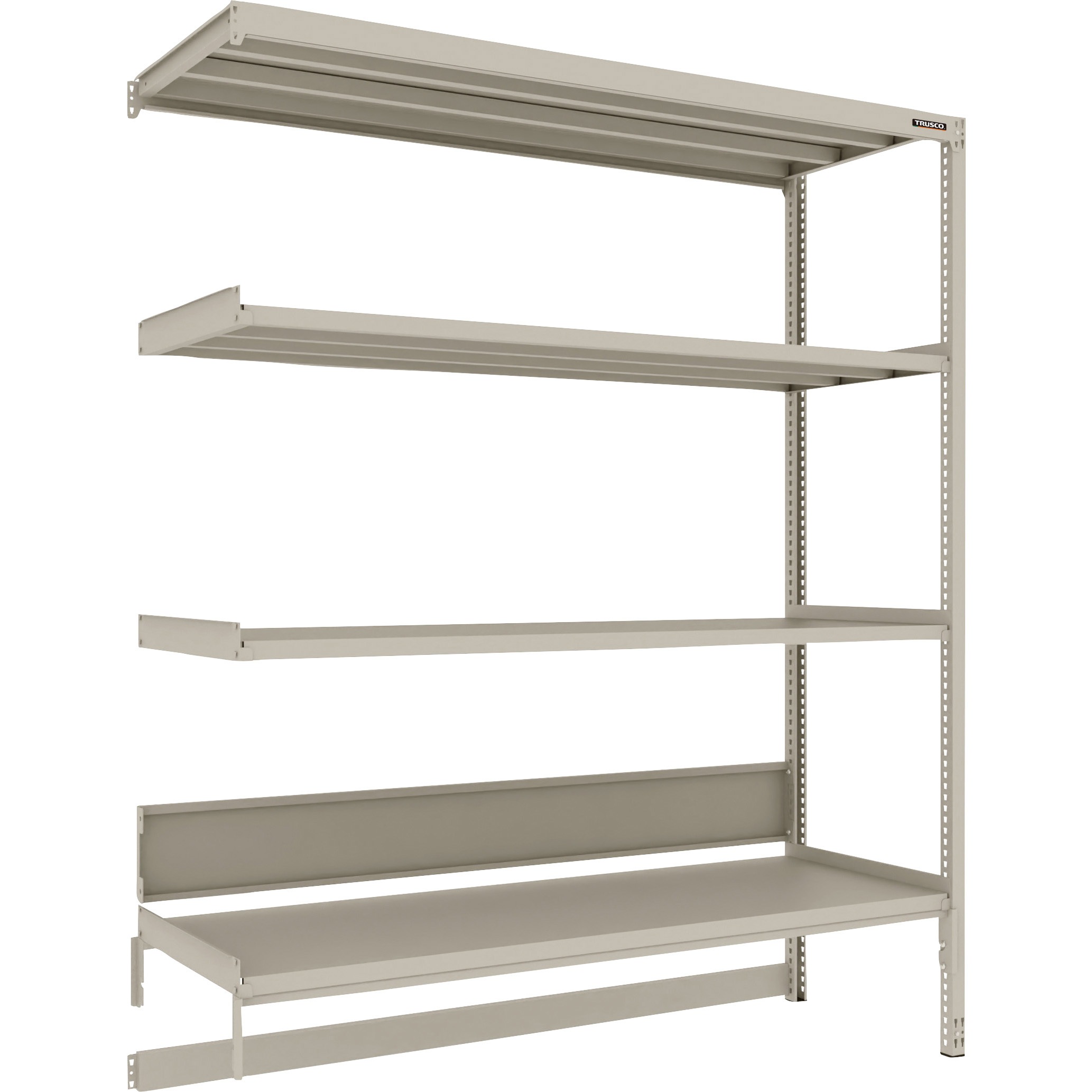 M2-DB7664B M2型軽中量棚 台車天板収納型 4段 TRUSCO ネオグレー色 荷重200kg/段 連結型 間口1760mm奥行609mm高さ2107mm  M2-DB7664B