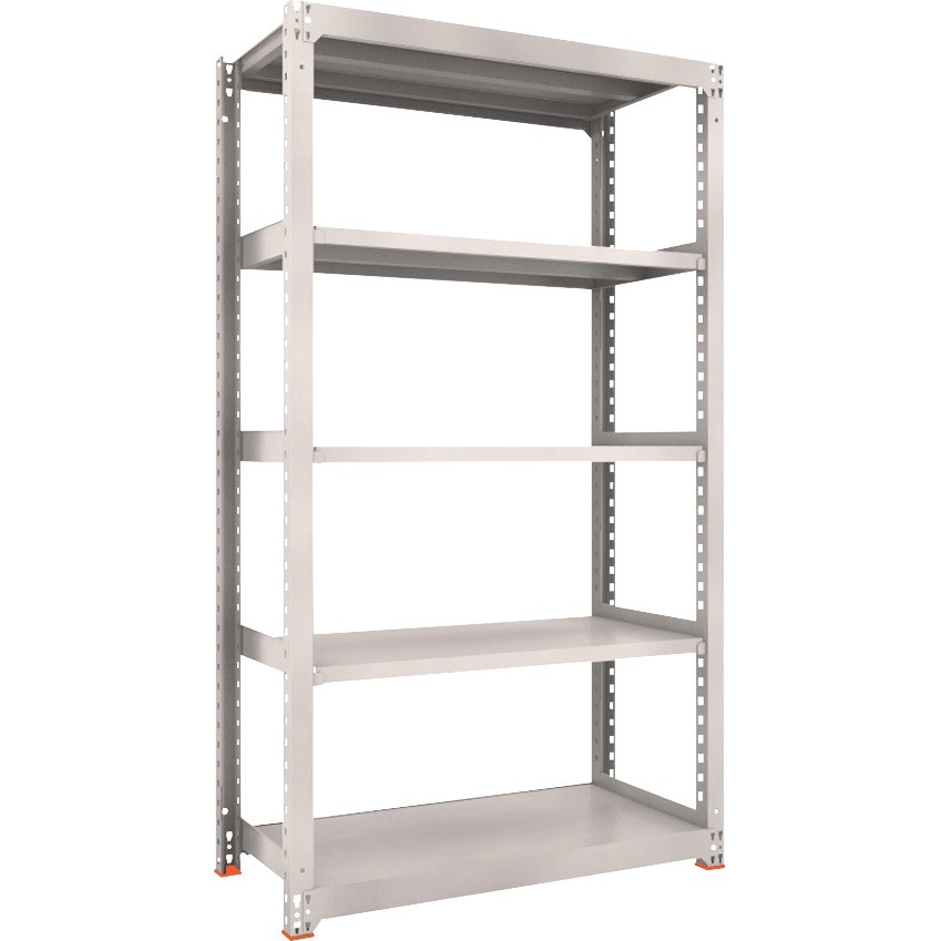 M3-7465-SFC M3型中量棚 単体 免震樹脂ベース付 TRUSCO ネオグレー色 5段 間口1261mm奥行581mm高さ2111mm  M3-7465-SFC