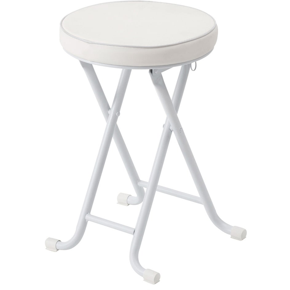NK-023 ベーススツール 永井興産 ホワイト色 高さ480mm幅320mm