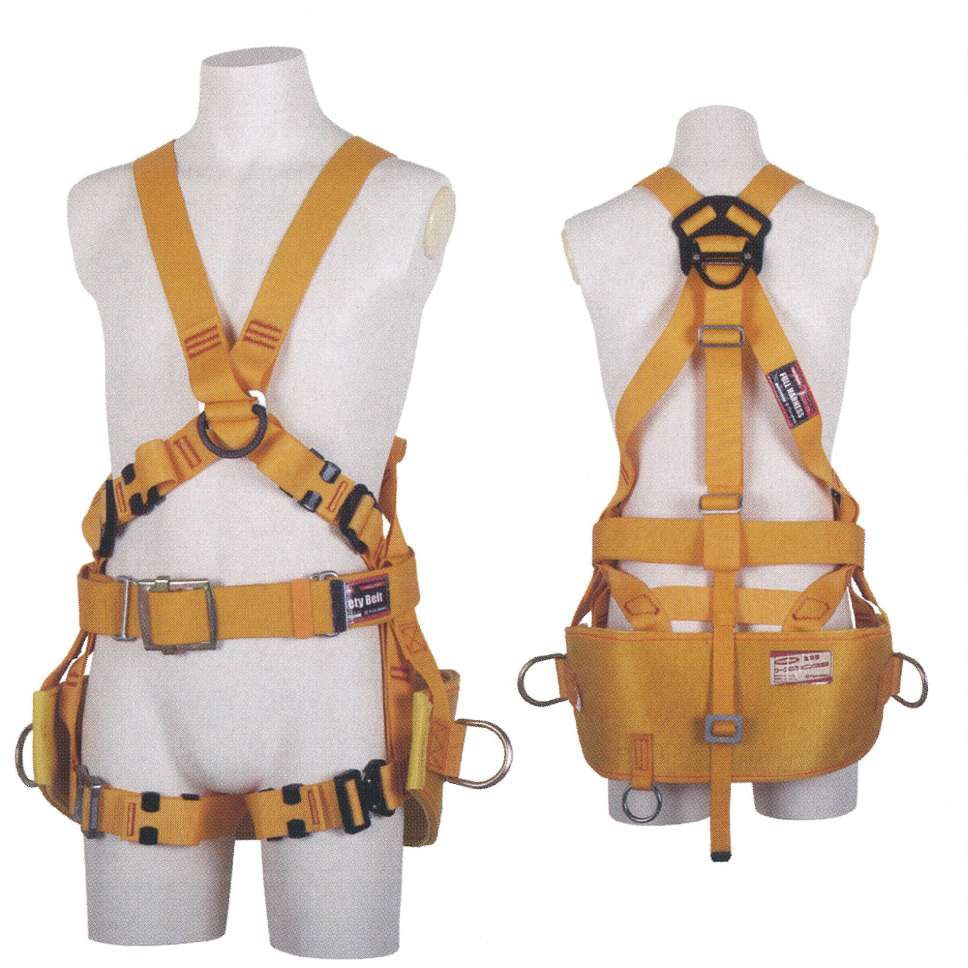 TH-600-OT-M 傾斜面作業用ハーネス ツヨロン(藤井電工) X型 胴ベルト有