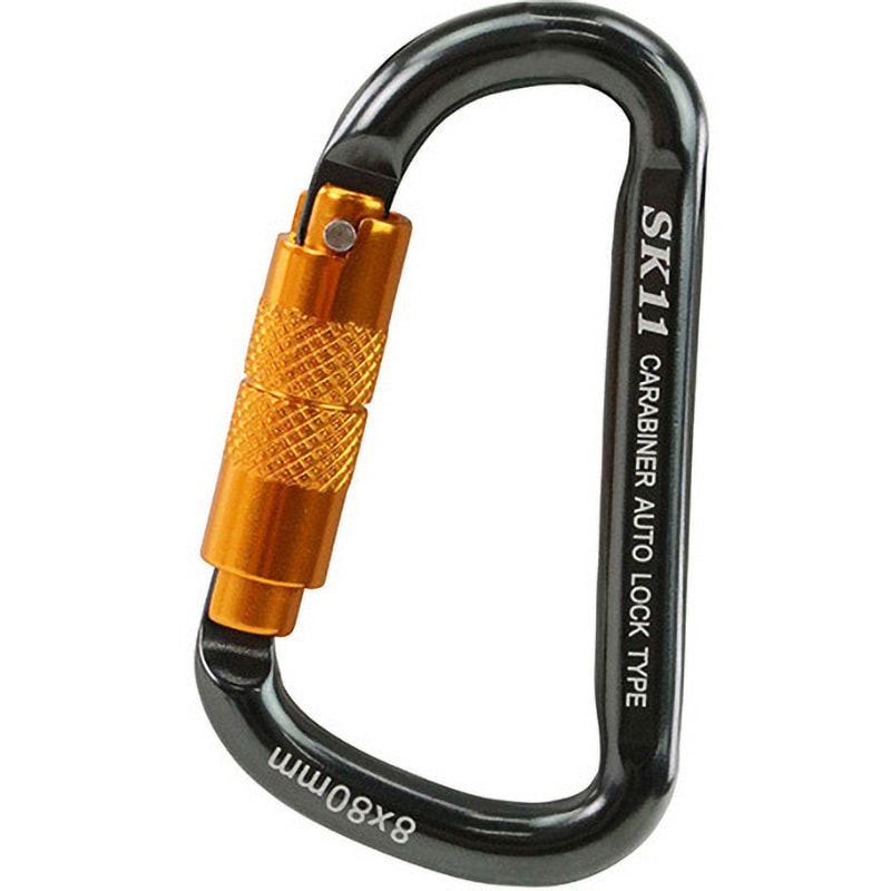 SALC-880BK オートロックカラビナ SK11 ロック機能あり ブラック色