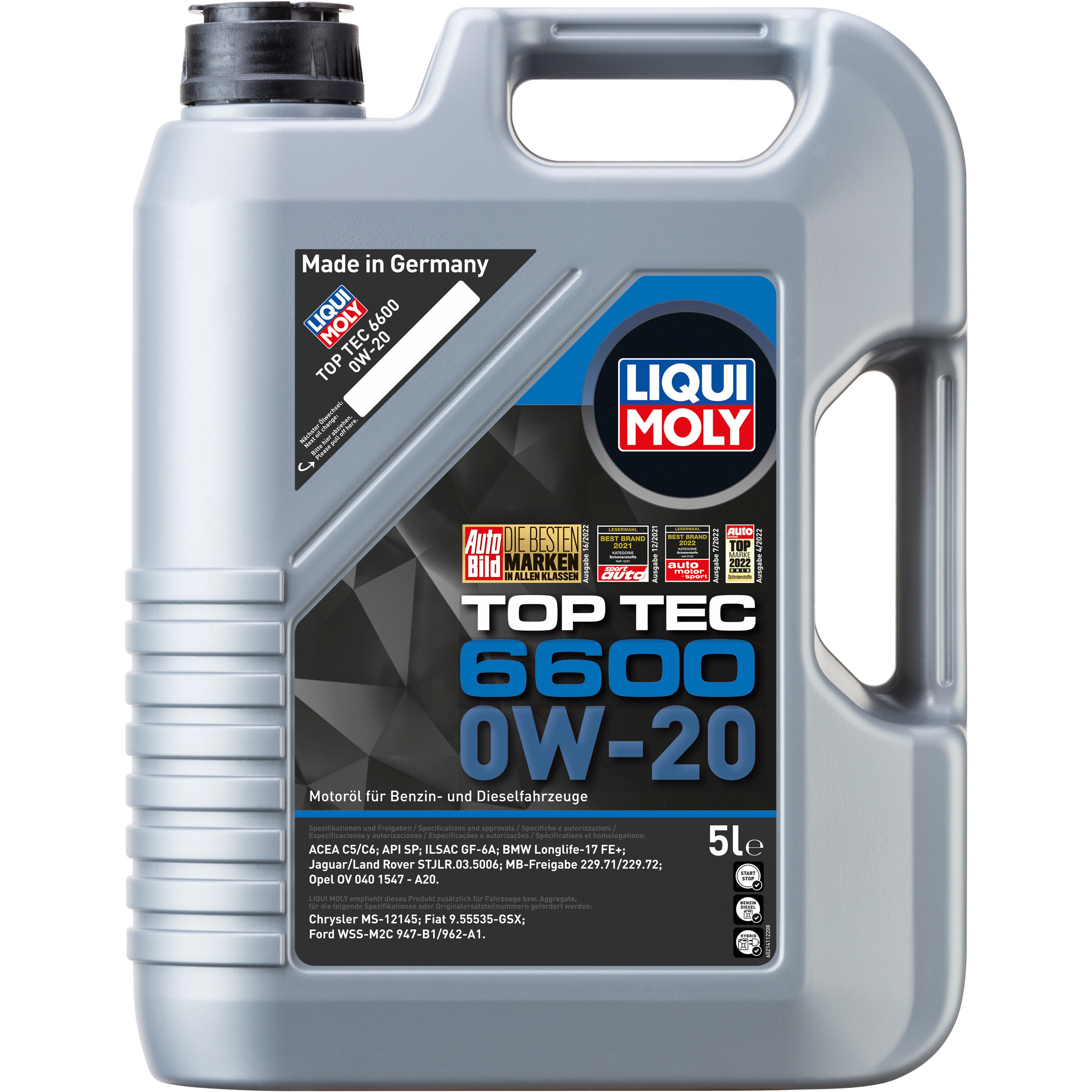 LIQUIMOLY リキモリ エンジンオイル トップテック 6600 0W20 5L 21411 [並行輸入品]