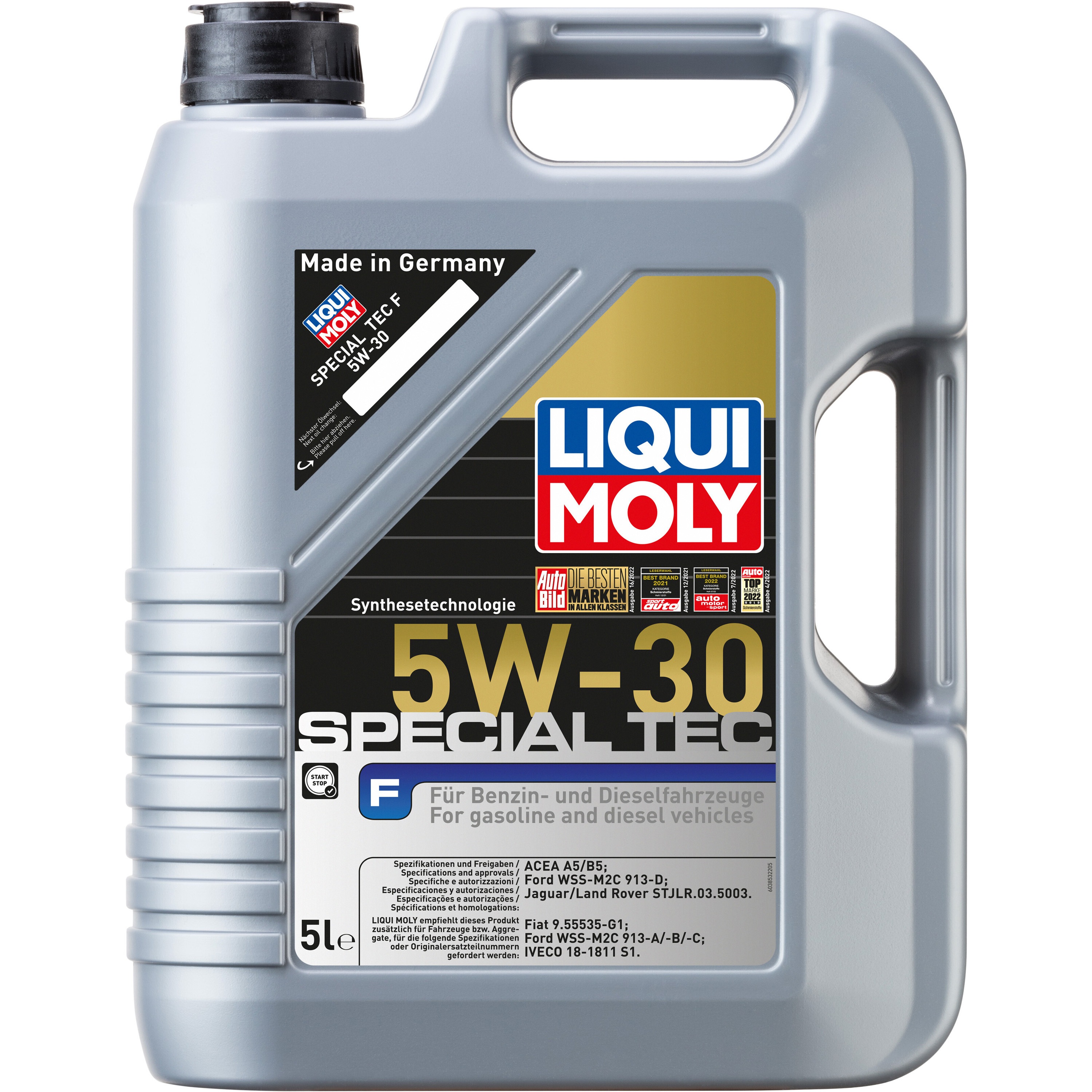 2326 スペシャルテックF 5W-30 FORD，JUGUAR/LAND ROVERアプルーバル取得 水素化分解合成油 1本(5L) LIQUI MOLY 【通販モノタロウ】