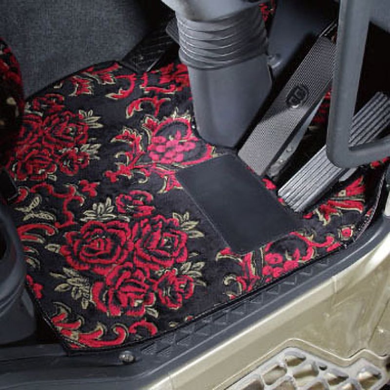 FM-KAV01101LREV フロアマット 助手席用 華恋 (ビニール付) 新型ボルボFH H26/9～H28/11 雅 レッド色   FM-KAV01101LREV