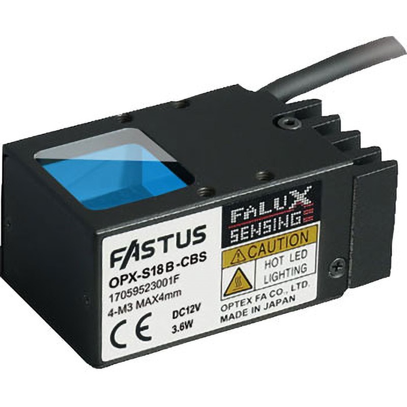OPX-S18B-CBS センシング同軸照明 OPXシリーズ OPTEX FA (オプテックス・エフエー) 可視光 バックライト形 発光色:青   OPX-S18B-CBS