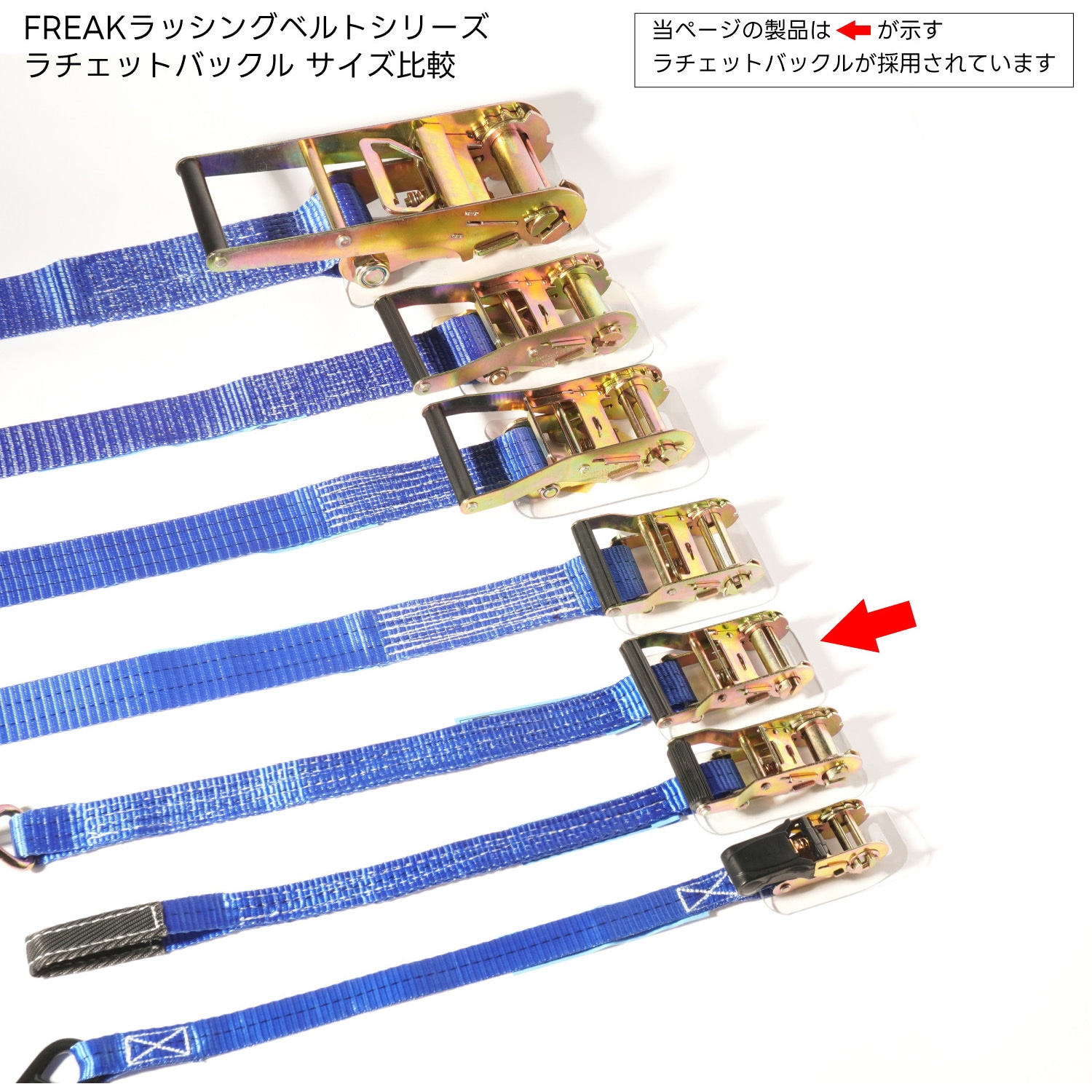 75112 ラッシングベルト アイタイプ 35mm幅1000kg FREAK(フリーク 