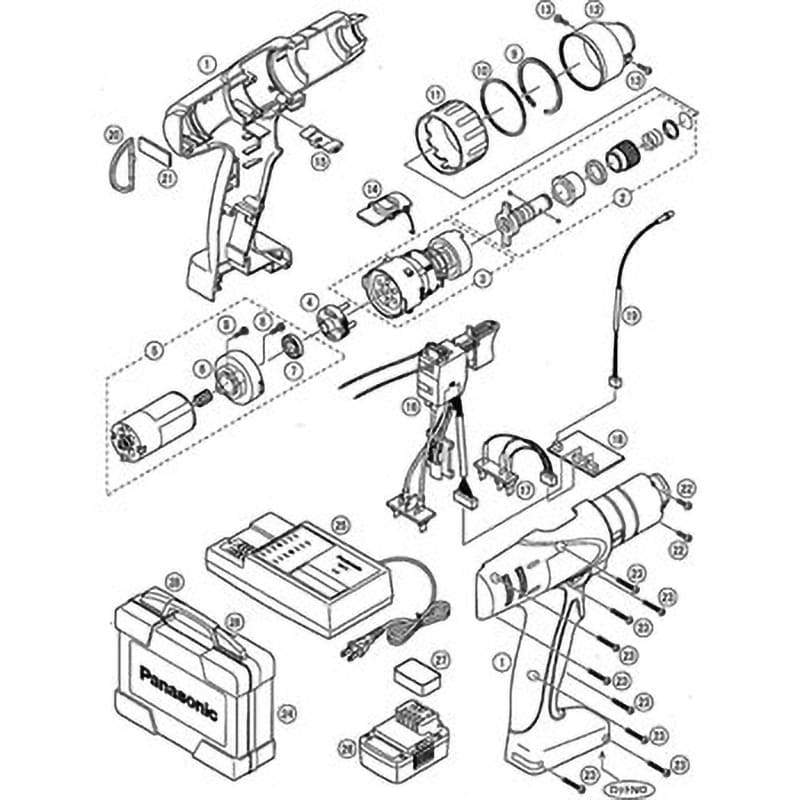 EZ7520L4377 部品 EZ7520 充電マルチインパクトドライバー パナソニック(Panasonic) モータブロック 1個 -  【通販モノタロウ】