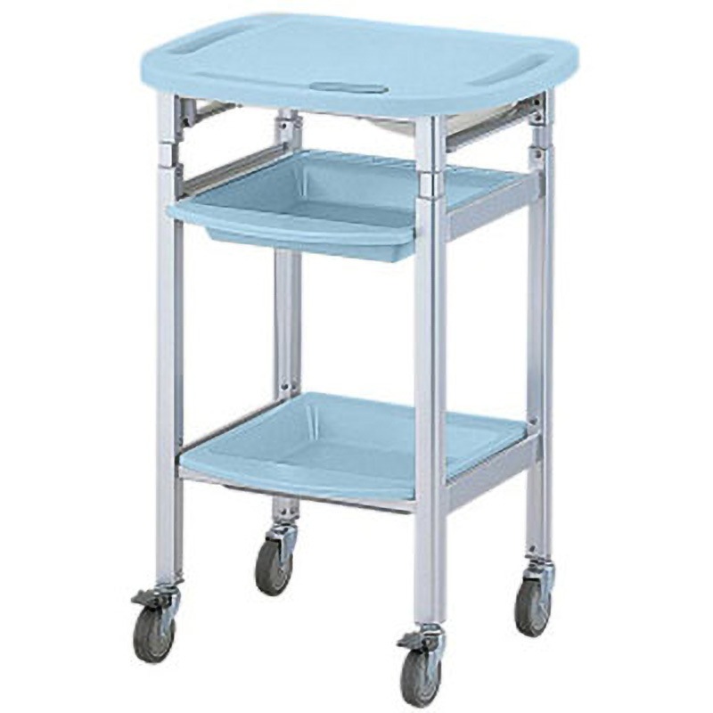 パソコン処置カート 昇降式 ブルー AO-ST-B 8-8190-03 パソコン処置