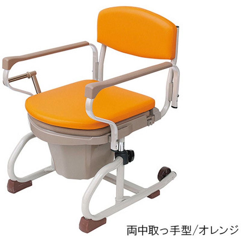 ナーセントポータブルトイレ スチール製丸型 1個 アイソネックス 