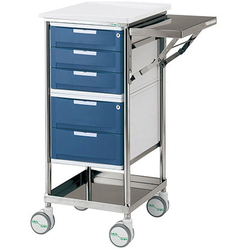 5段BOX ブルー ナビスメイト・トレイワゴン ナビス(アズワン) 5段