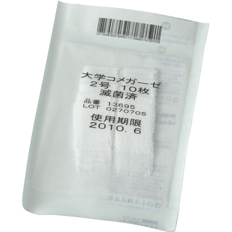 13696 大学コメガーゼ 滅菌済 白十字 4折 一般医療機器 寸法3×15cm 1箱(10枚×30袋) 12,226円