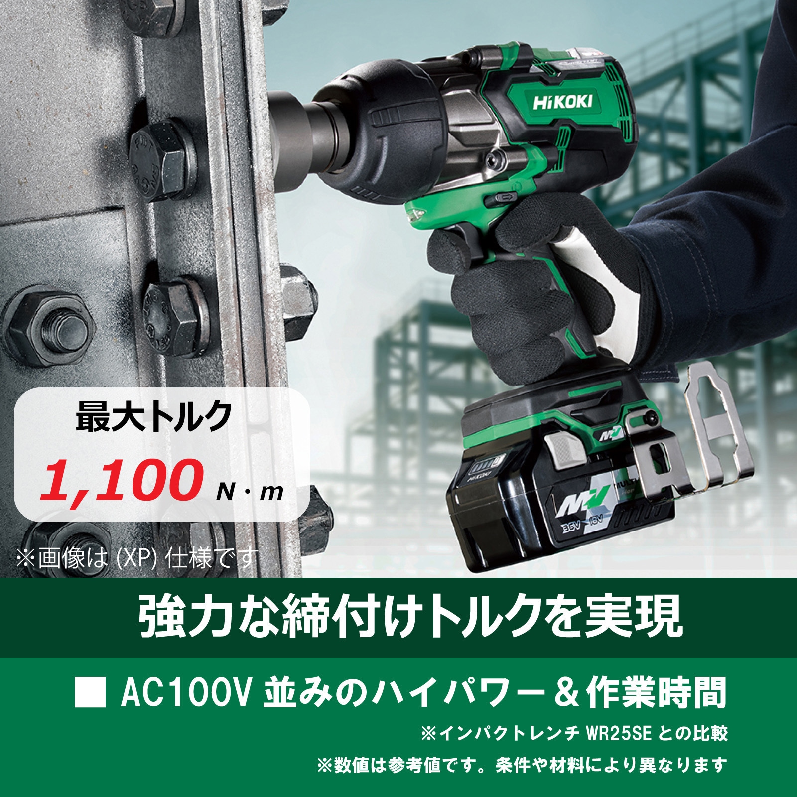 WR36DA(NN) 36Vコードレスインパクトレンチ HiKOKI(旧:日立工機) 最大