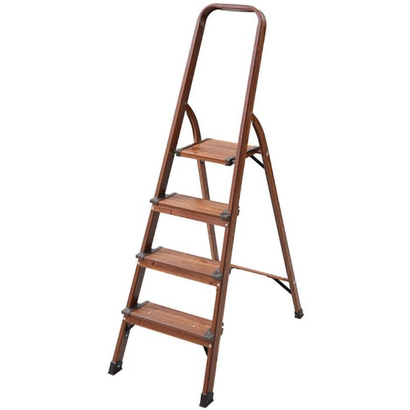 PSHW-4M 木目調 幅広ステップ YAMAZEN(山善) 4段 天板高さ0.88m  PSHW-4M