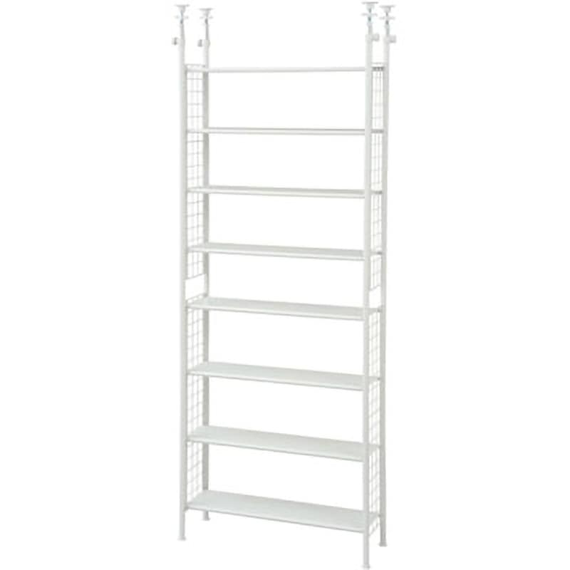 STR-788(WH/WH) 壁面収納 突っ張りフリーラック 1台 YAMAZEN(山善