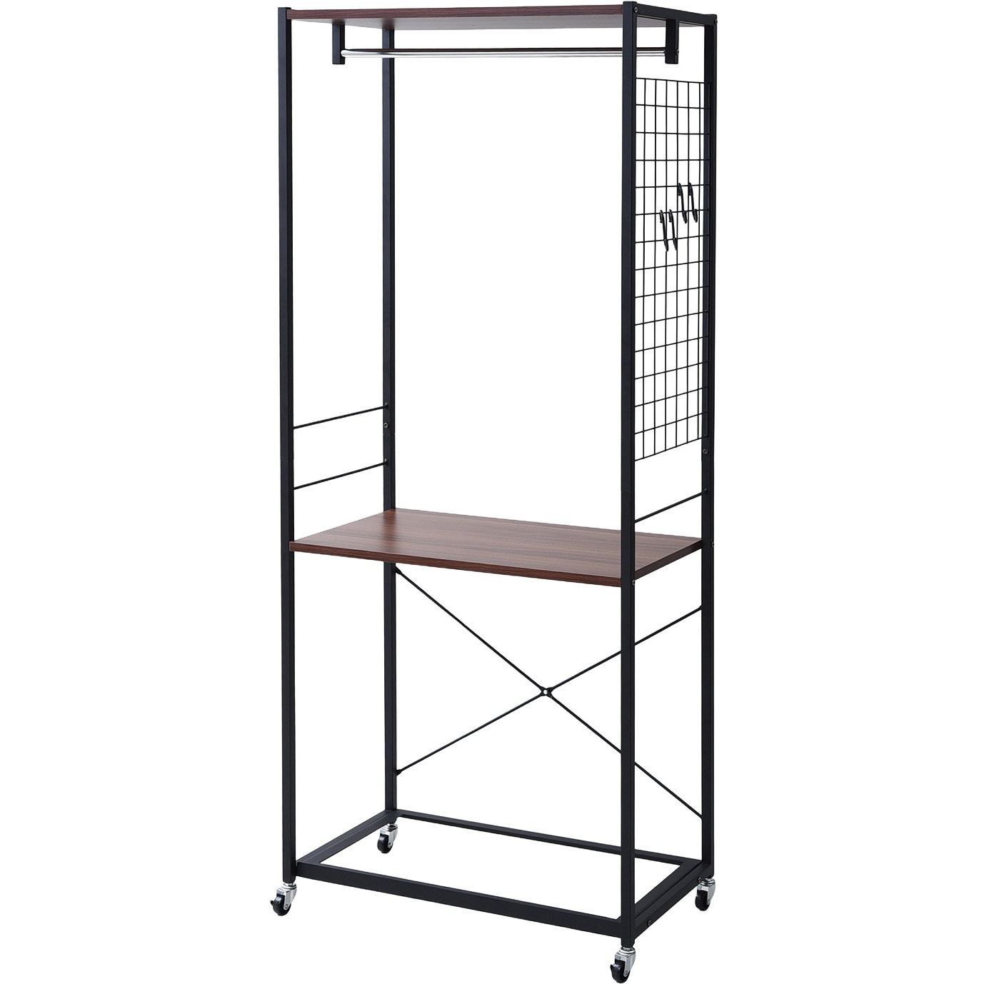 RSH-2S(WL/BK) ルームス専用ハンガーラック YAMAZEN(山善