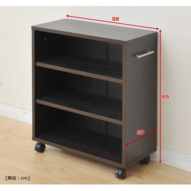 CSR-5526(DBR) 収納ラック キャスター付き 1台 YAMAZEN(山善) 【通販