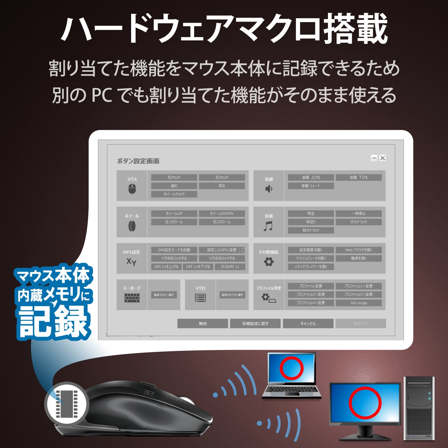 M-DWM01DBBK ワイヤレスマウス 無線 2.4GHz USB 6ボタン UltimateBlue
