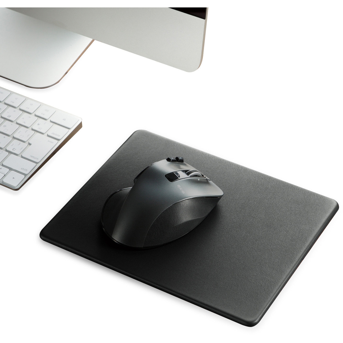 MP-SL02BK マウスパッド 大型 大きめ(XLサイズ) ソフトレザー 高級感の
