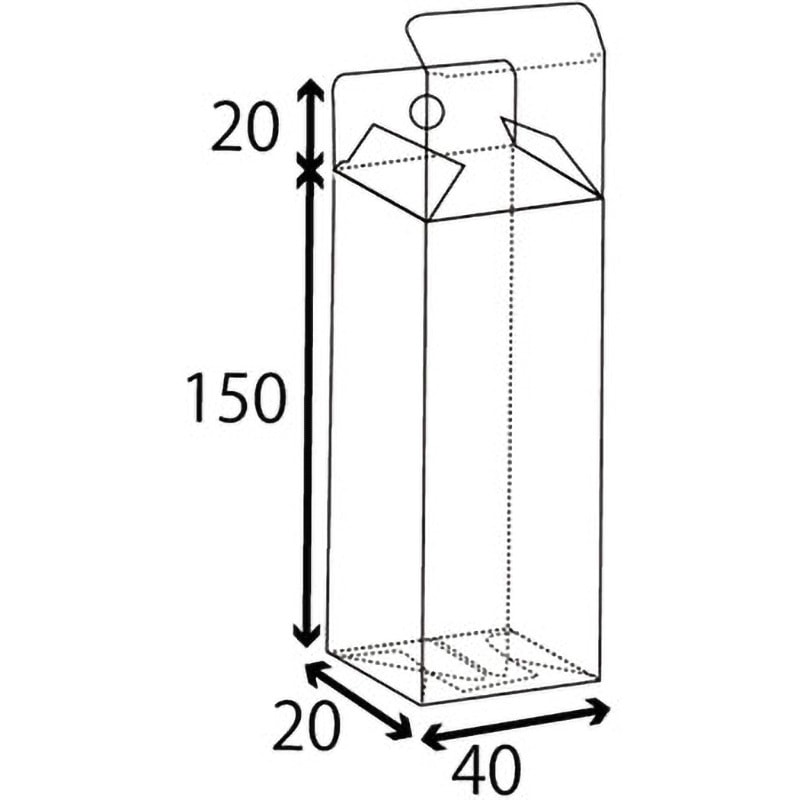 2097 クリアBOX吊下げ 小物用 ザップ サイズL 1セット(500枚)