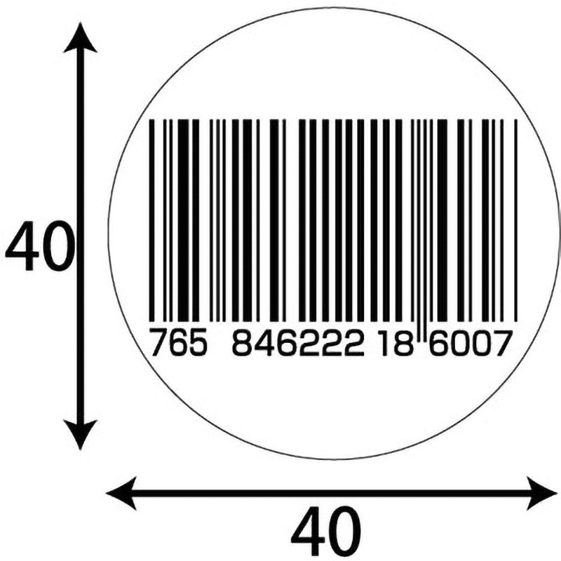 7908 防犯タグ丸型消去式 直径4 N6 1セット(1000枚×2巻) ザップ 【通販モノタロウ】