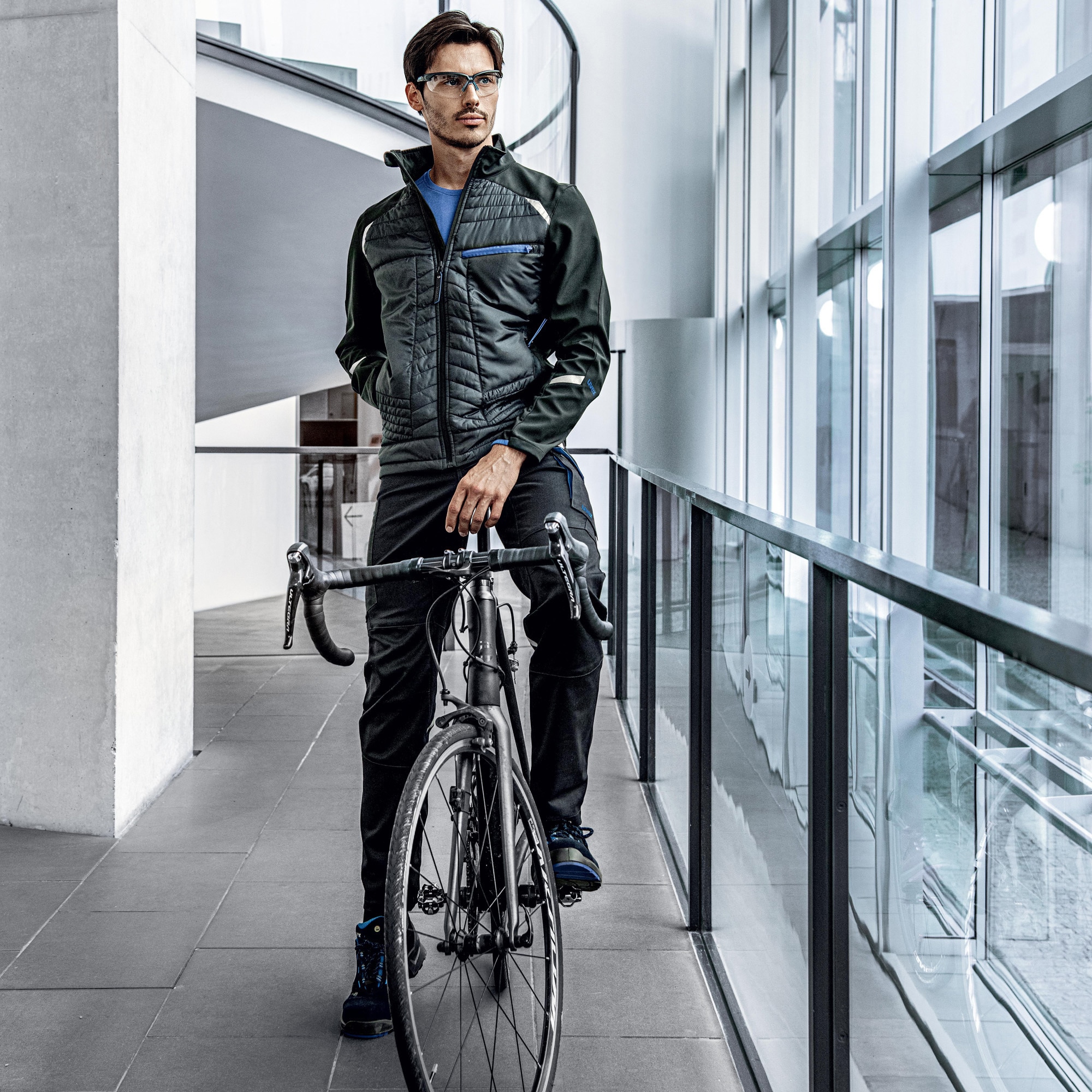 UVEX サクシード グリーンサイクルプラネット メンズTシャツ ライトグレー M ( 8888910 ) UVEX社