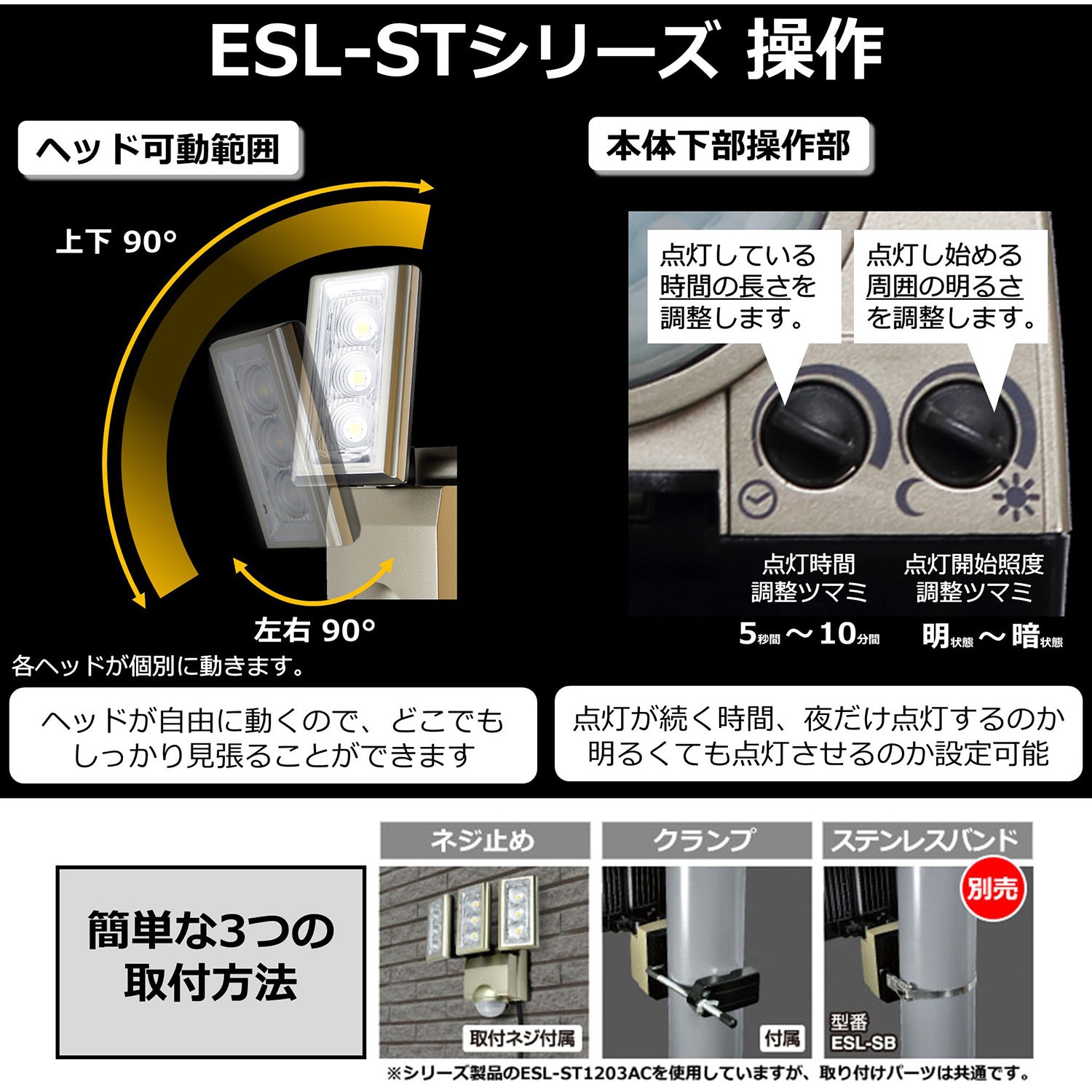 2021年レディースファッション福袋 ELPA 屋外用センサーライト 取付用ステンレスバンド ESL-SB kumarika.com