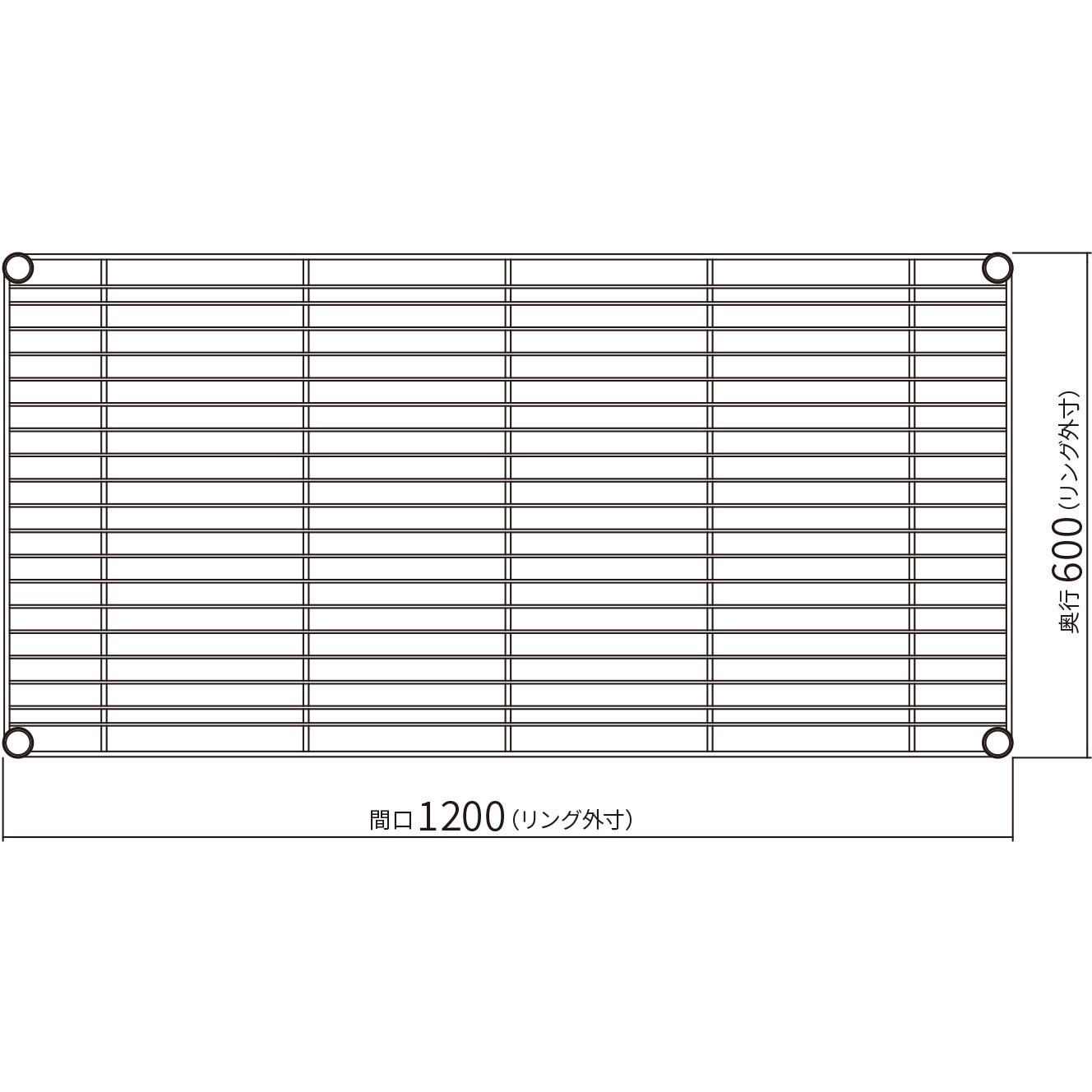 B2448C1 ベーシックシリーズ ワイヤーシェルフ・クローム 1枚 ERECTA