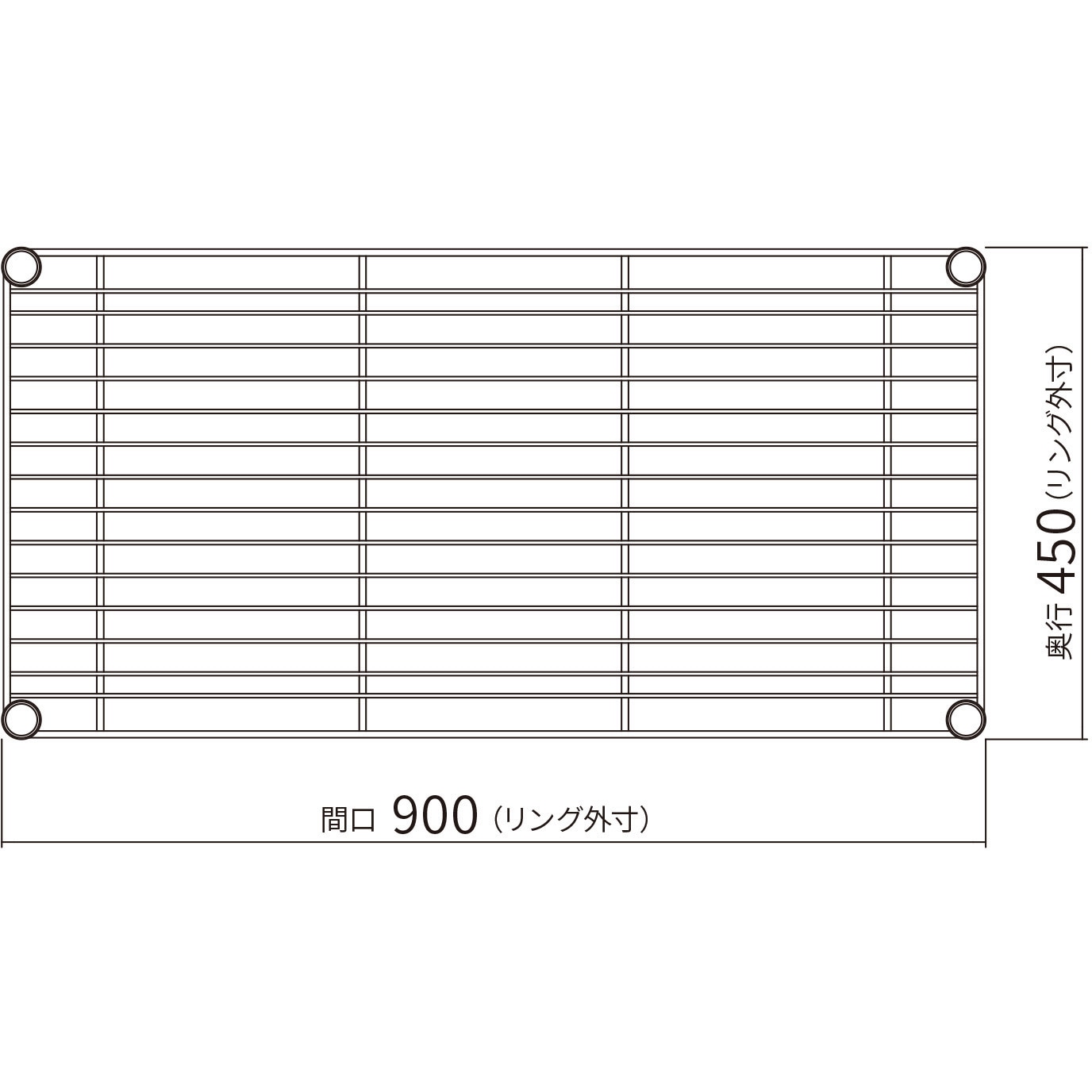 B1836C1 ワイヤーシェルフ・クローム 1枚 ERECTA(エレクター) 【通販 
