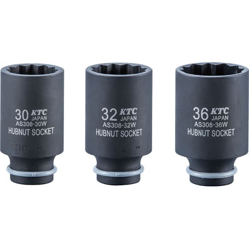 ★送料無料★ 3pcハブナット用インパクトソケットセット N053 36mm 32mm 30mm 128 3pcハブナット用12角インパクトソケットセット 30mm 32mm