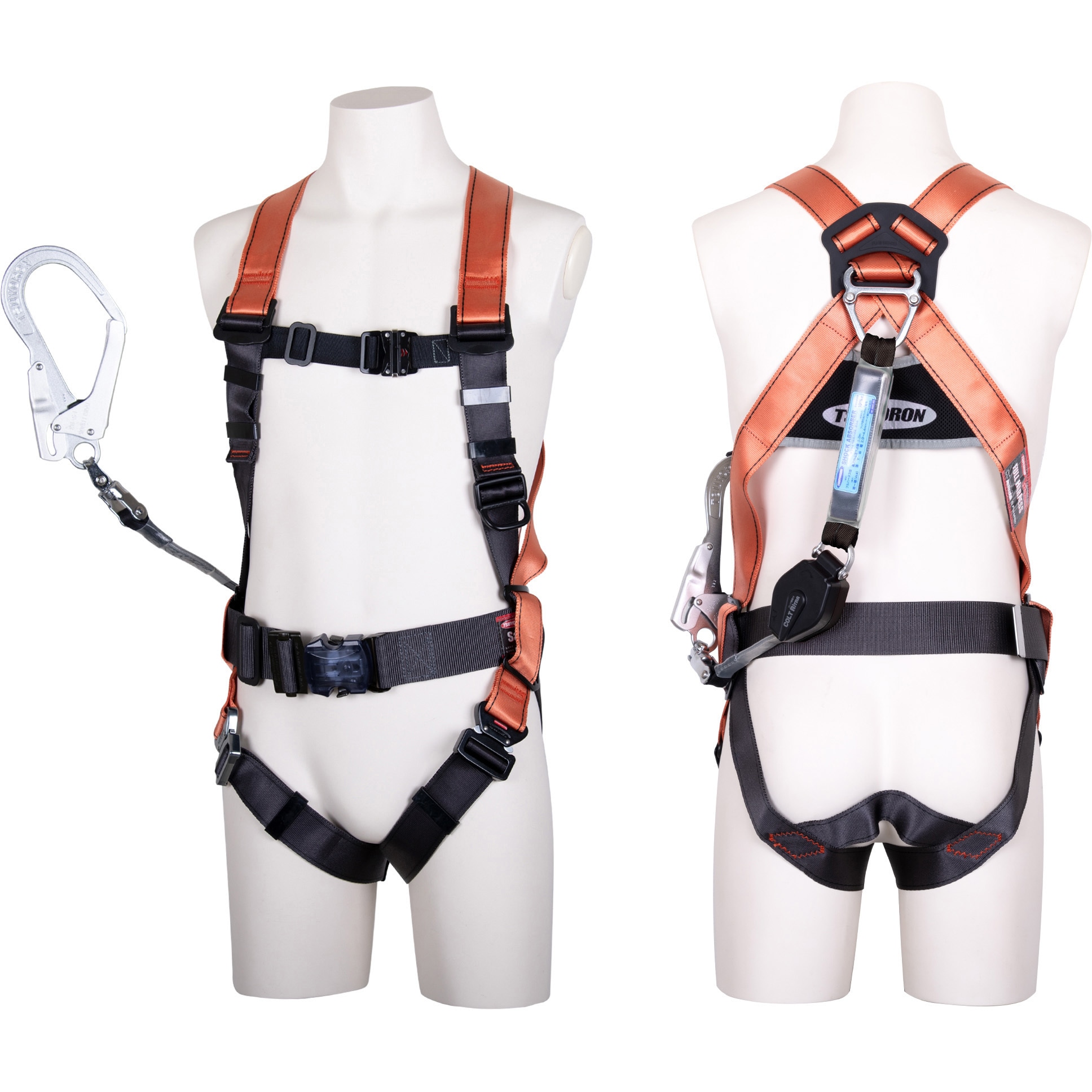 【中古】ツヨロン フルハーネス 腰当ベルト ランヤード ワンタッチ式「墜落制止用器具の規格」適合【ハンズクラフト佐賀】 藤井電工 新規格 ツヨロン フルハーネス安全帯用 胴ベルト TUB-SOTN