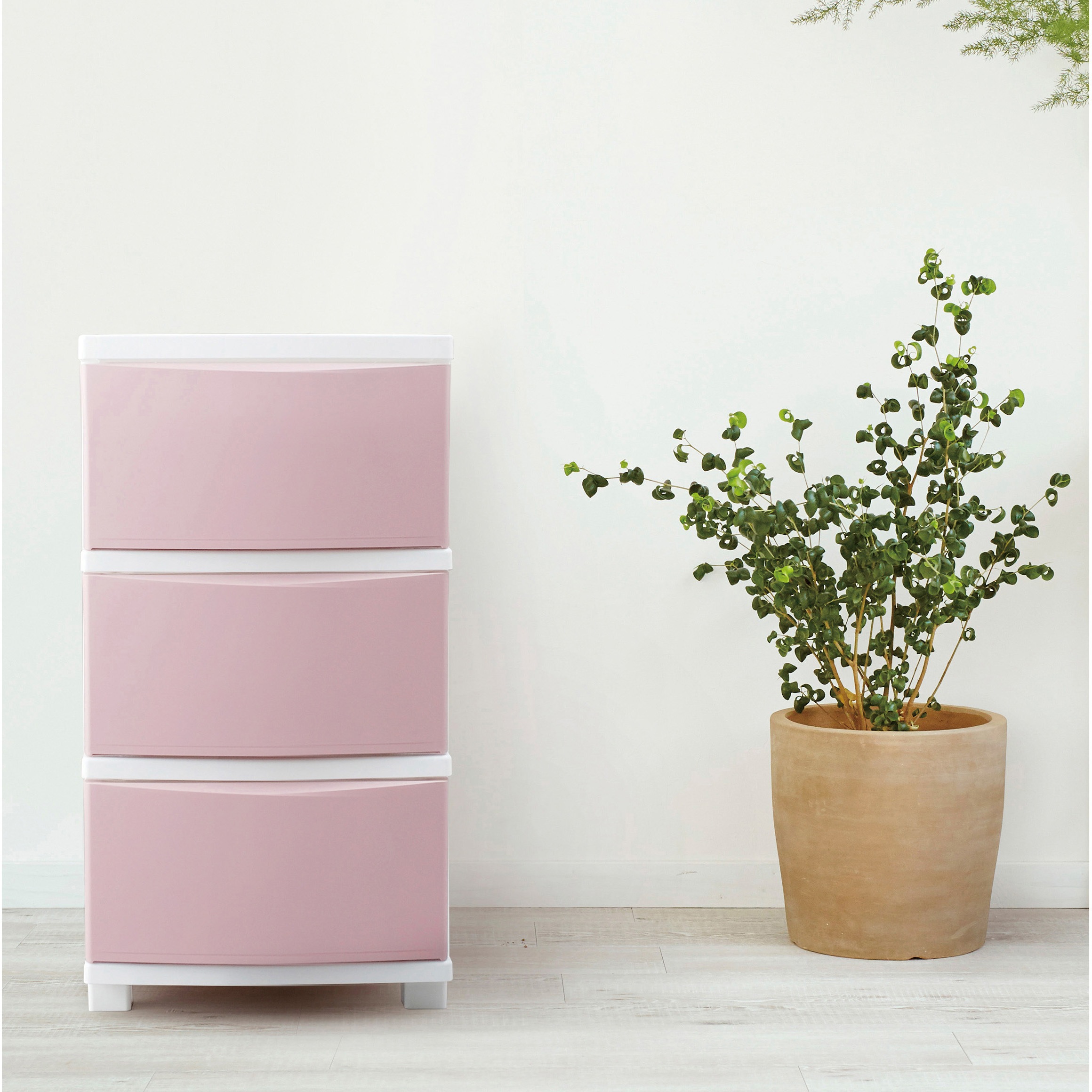 CLN-323 スリムチェスト アイリスオーヤマ ピンク/ホワイト色 幅309mm