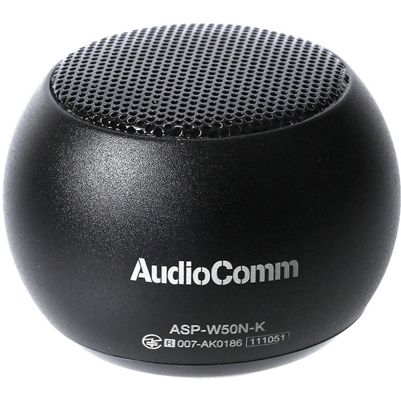 ASP-W50N-K ワイヤレスミニスピーカー オーム電機 ブラック色 - 【通販