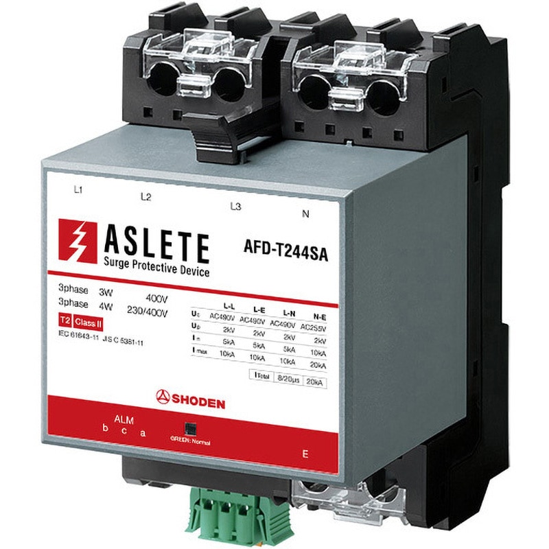 AFD-T244SA 新分離器内蔵・電源用SPD AFD-T2シリーズ 警報接点有り 1個 昭電 【通販モノタロウ】 59,980円