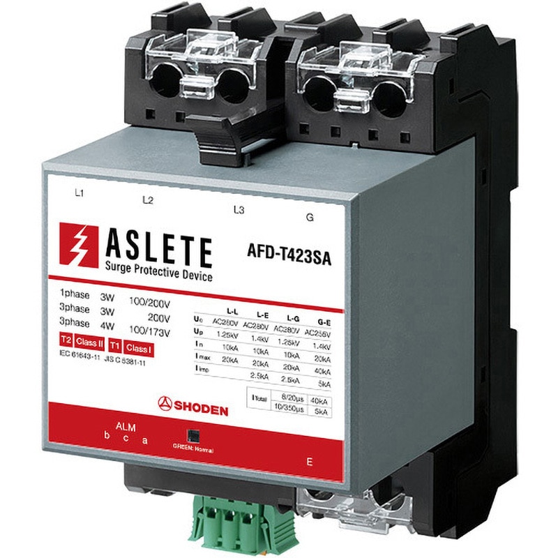 AFD-T423SA 新分離器内蔵・電源用SPD AFD-T4シリーズ 警報接点有り 1個 昭電 【通販モノタロウ】