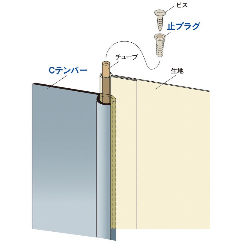 81T23 テントチューブ 200m巻 1巻 岡田装飾金物 【通販モノタロウ】