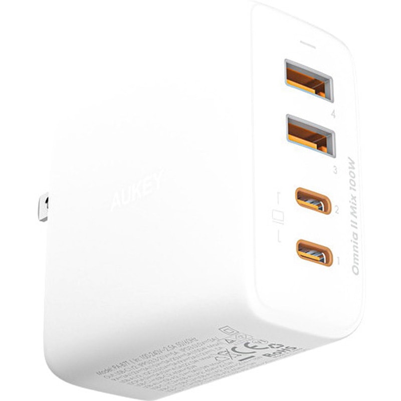 こちらは、のんこです。 AUKEY 100W USB充電器 PA-B7T ブラック AUKEY PA-B7T-BK USB充電器 Omnia2