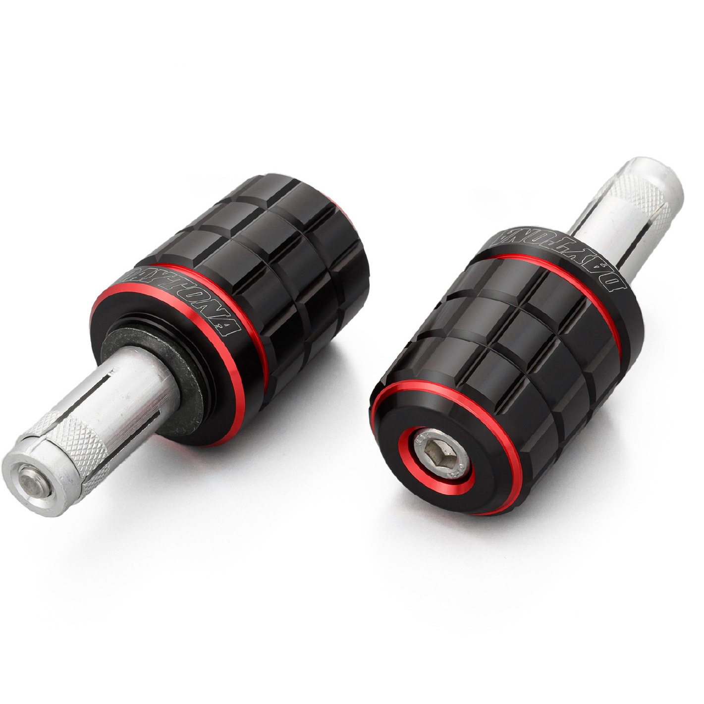 35483 PREMIUM ZONE バーエンド DAYTONA(デイトナ) スズキ/汎用(ハンドル内径Φ14-19)タイプ レッド色  1セット