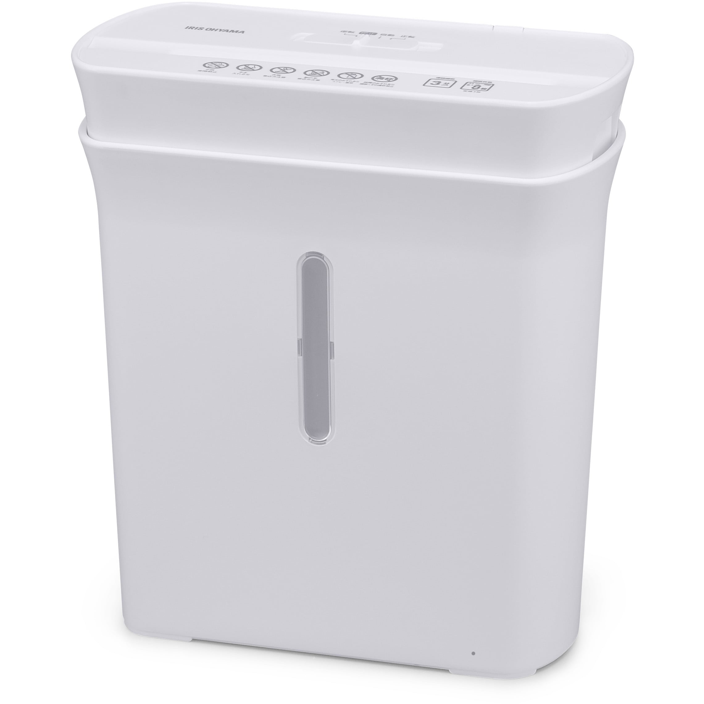 PS-A8C-W パーソナルシュレッダー アイリスオーヤマ クロスカット 最大投入幅A4幅321mm奥行169mm高さ350mm  PS-A8C-W