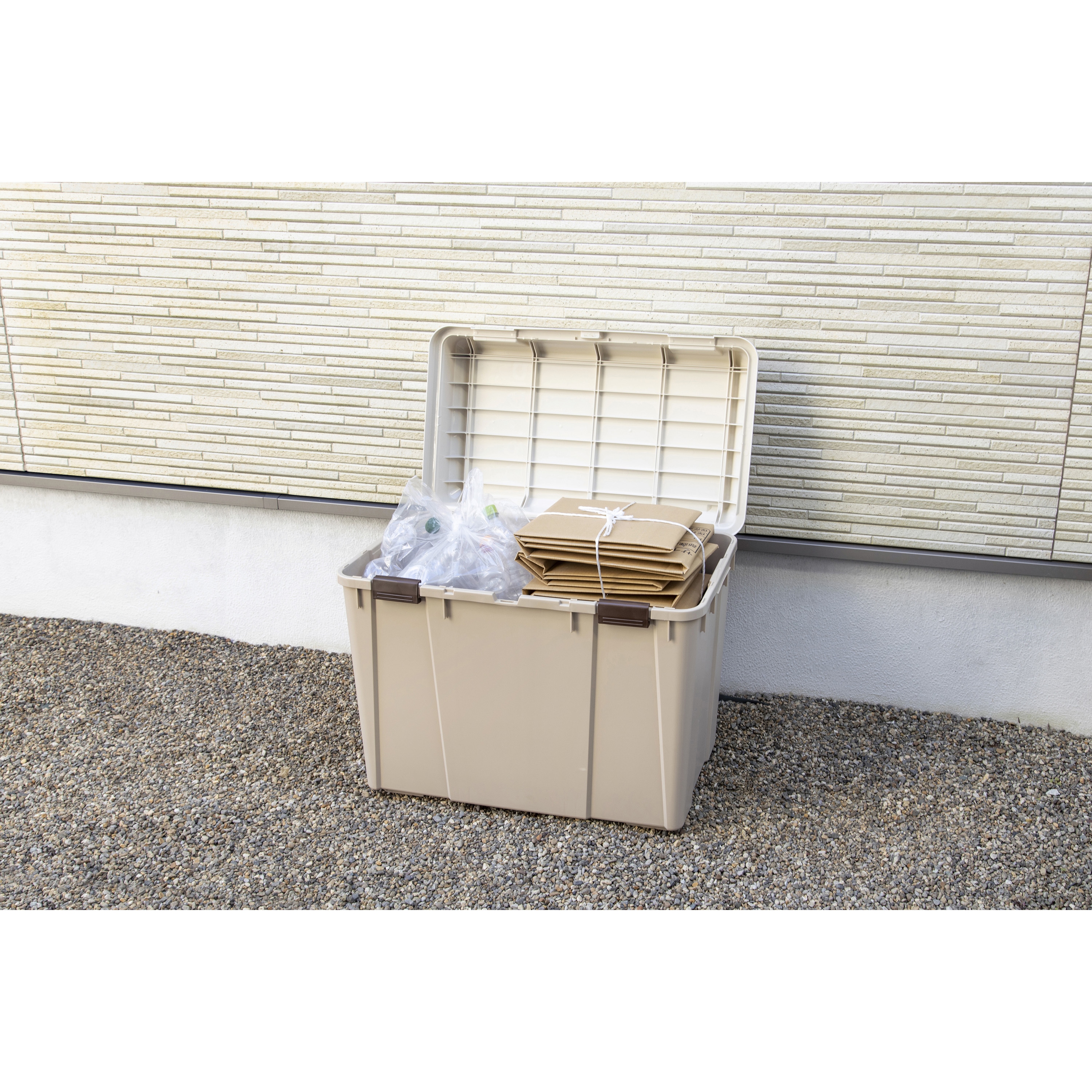 WY-780D ワイドストッカー深型 アイリスオーヤマ 容量135(本体)L ベージュ色 外寸(幅×奥行×高さ)780×460×610mm 1箱(5個)