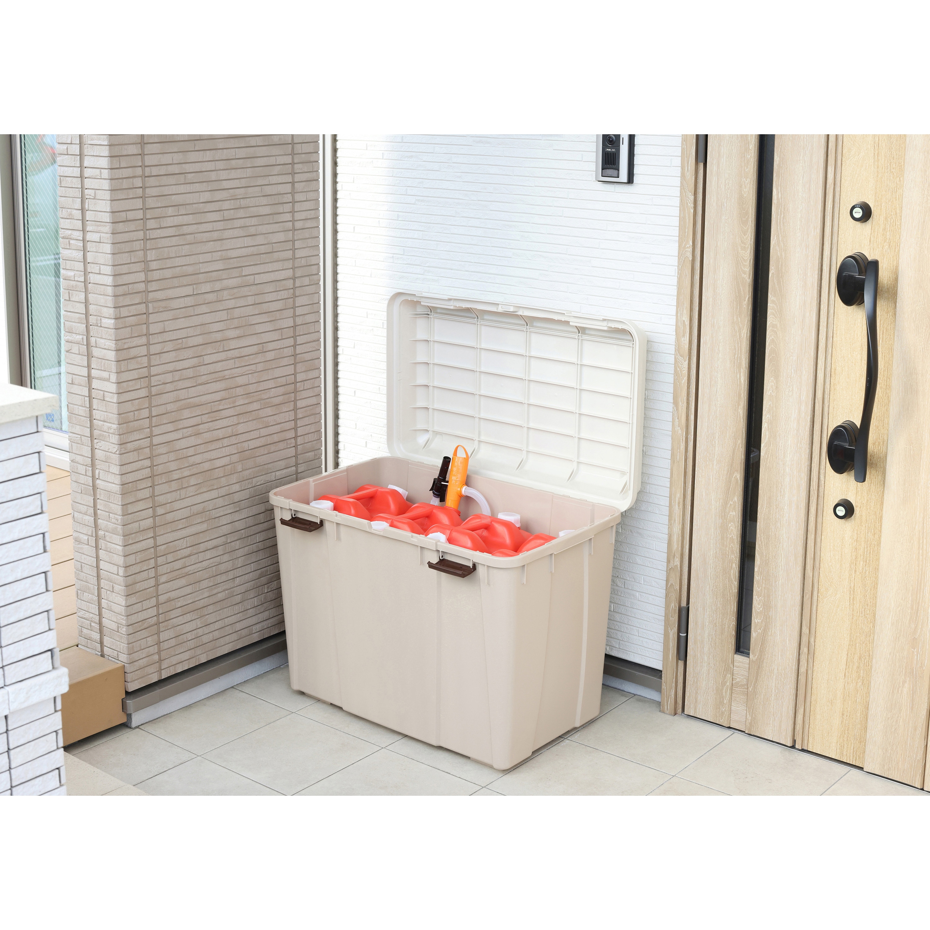 WY-780D ワイドストッカー深型 アイリスオーヤマ 容量135(本体)L ベージュ色 外寸(幅×奥行×高さ)780×460×610mm 1箱(5個)