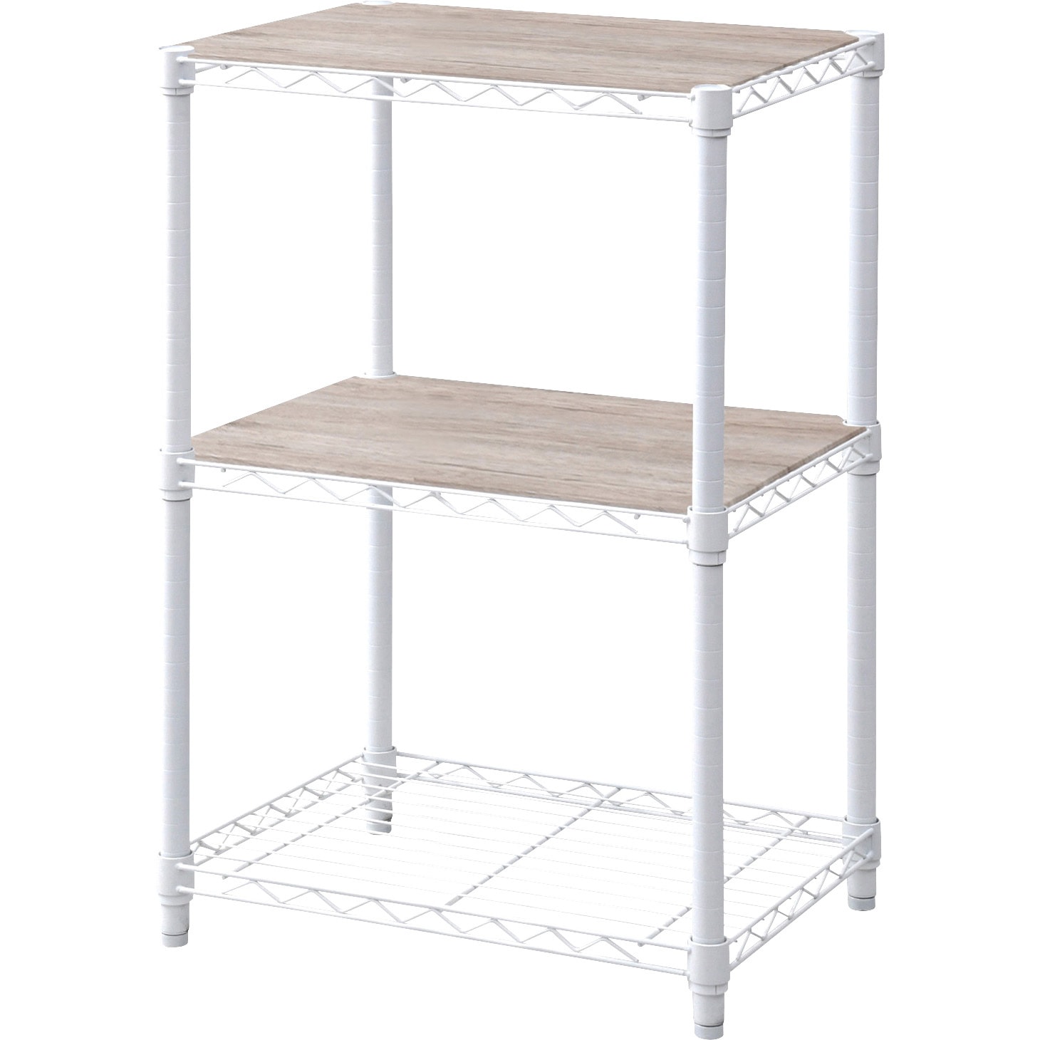 ICM-83603J(WH)WB スチールラック YAMAZEN(山善) 3段 ホワイト色 高さ