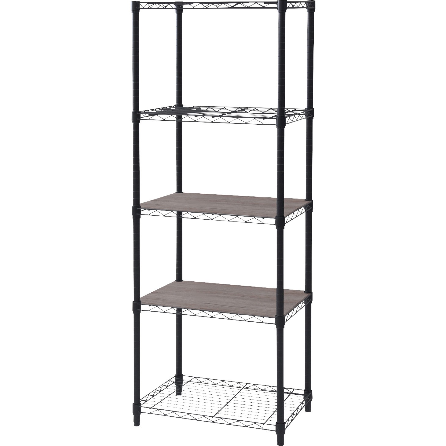 ICM-15605J(BK)WB スチールラック YAMAZEN(山善) ブラック色 幅61.5cm奥行39cm高さ159cm