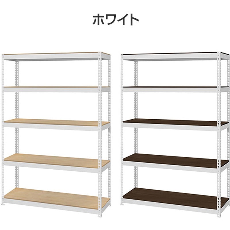 めーち　棚なし MK-825NWH メタル&ウッドラック ドリームウェア 棚段数5 キャスター
