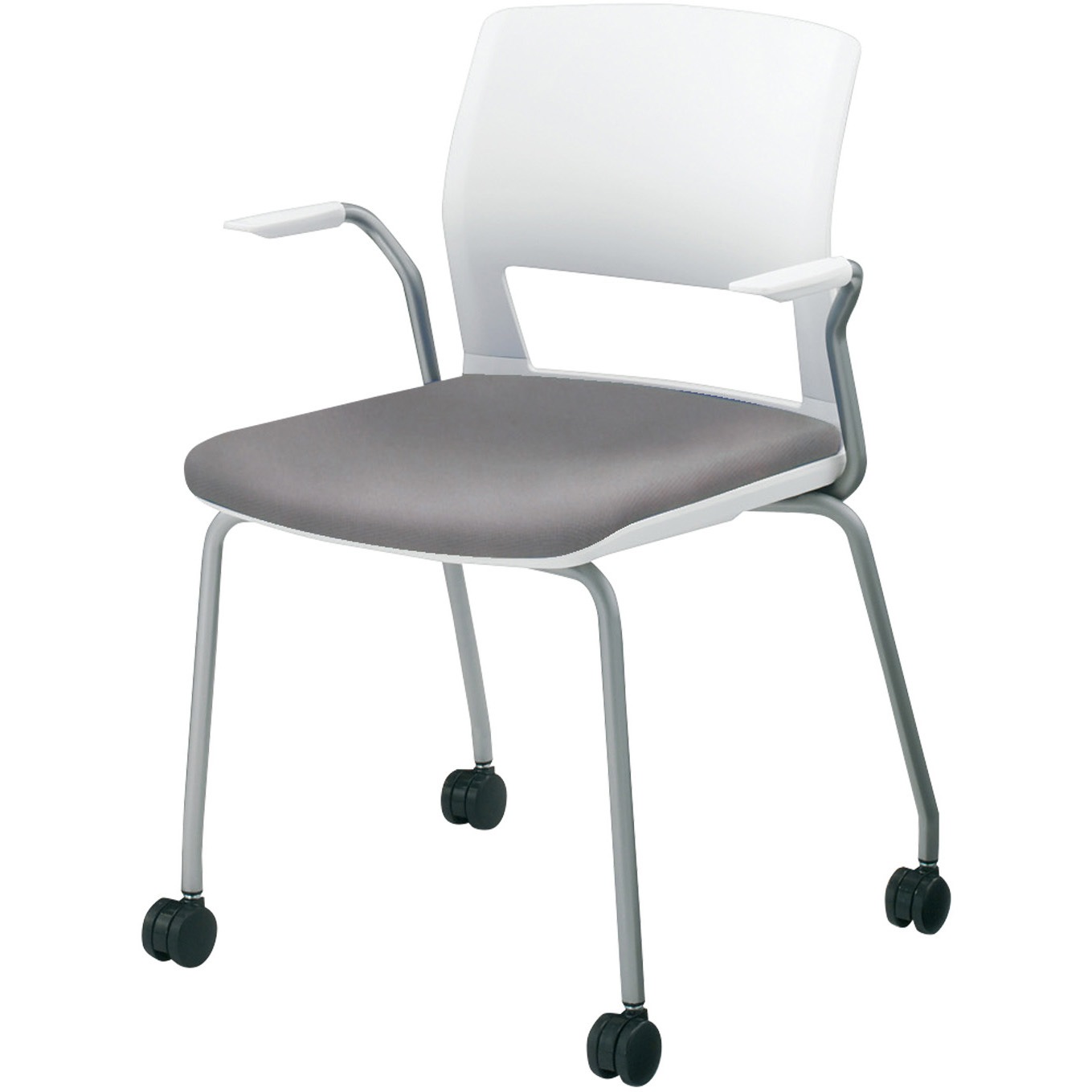 CK-161CVZEA-WN 会議用イス 160シリーズ キャスタータイプ(配送・組立サービス付き) コクヨ ニュートラルグレー ナイロンキャスター ホワイト 質量7.1kg   CK-161CVZEA-WN 23,985円