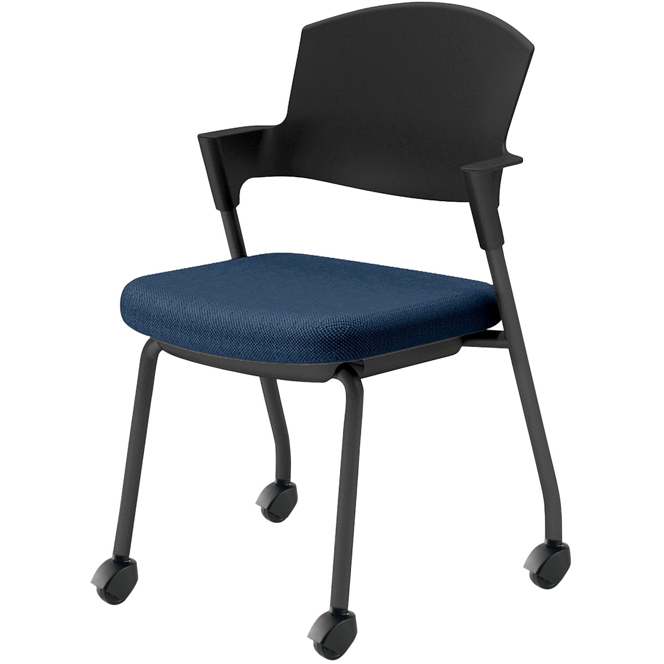 K17-B21CG-T7X2 会議用イス プロッティ キャスター 背樹脂タイプ(配送・組立サービス付き) コクヨ スタッキング可(4脚) 肘掛あり ブラック ゴム単輪キャスター 質量6.6kg  K17-B21CG-T7X2 25,546円