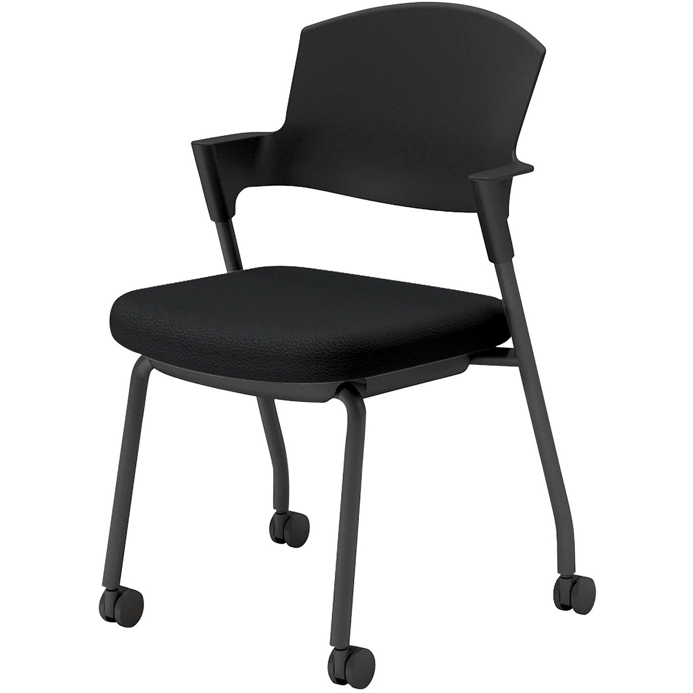 K17-B21SW-E6X2 会議用イス プロッティ キャスター 背樹脂タイプ(配送・組立サービス付き) コクヨ スタッキング可(4脚) 肘掛あり ブラック ナイロンキャスター 質量6.4kg  K17-B21SW-E6X2 35,980円