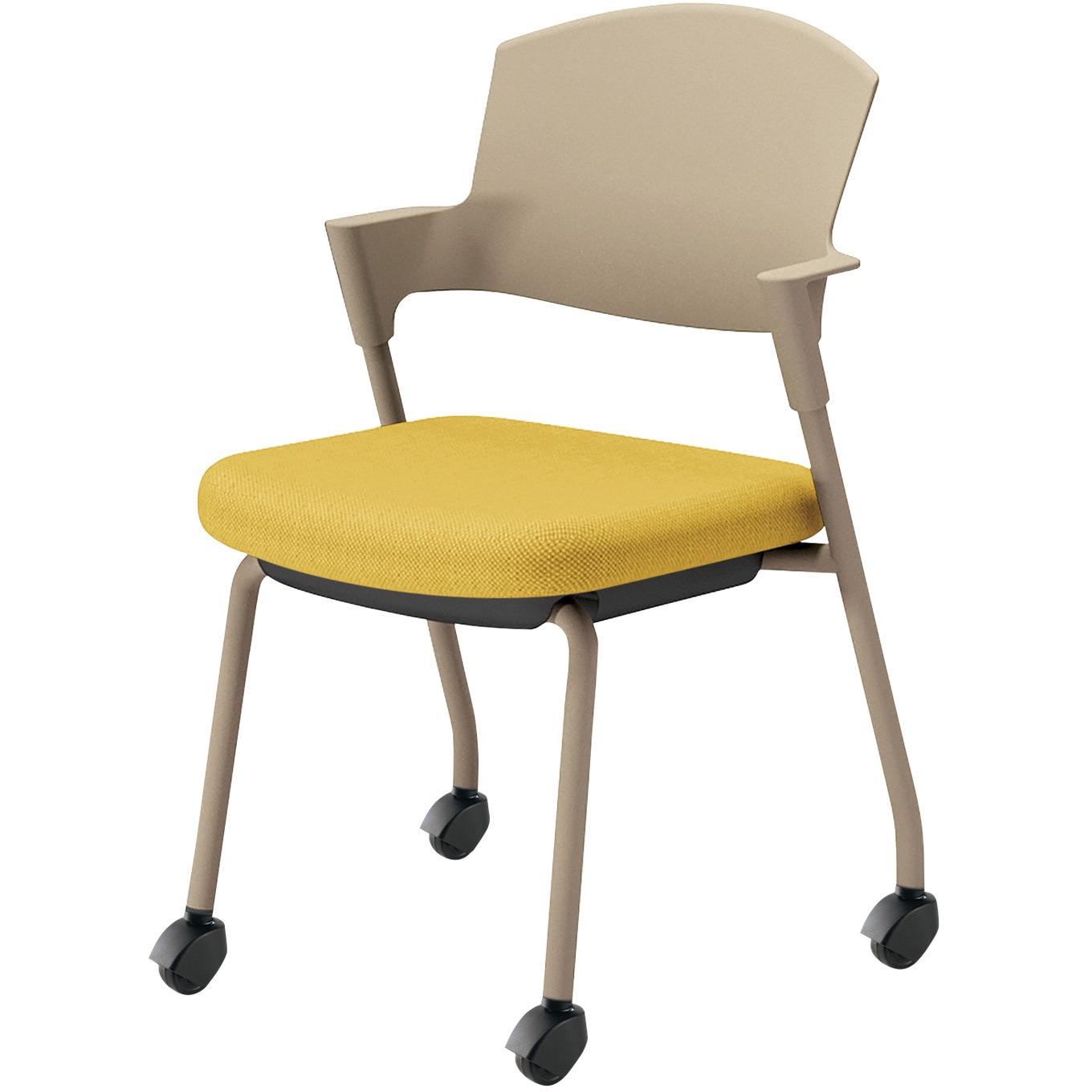 K17-Z21CG-1SX2 会議用イス プロッティ キャスター 背樹脂タイプ(配送・組立サービス付き) コクヨ スタッキング可(4脚) 肘掛あり ベージュ ゴム単輪キャスター 質量6.6kg  K17-Z21CG-1SX2 35,980円