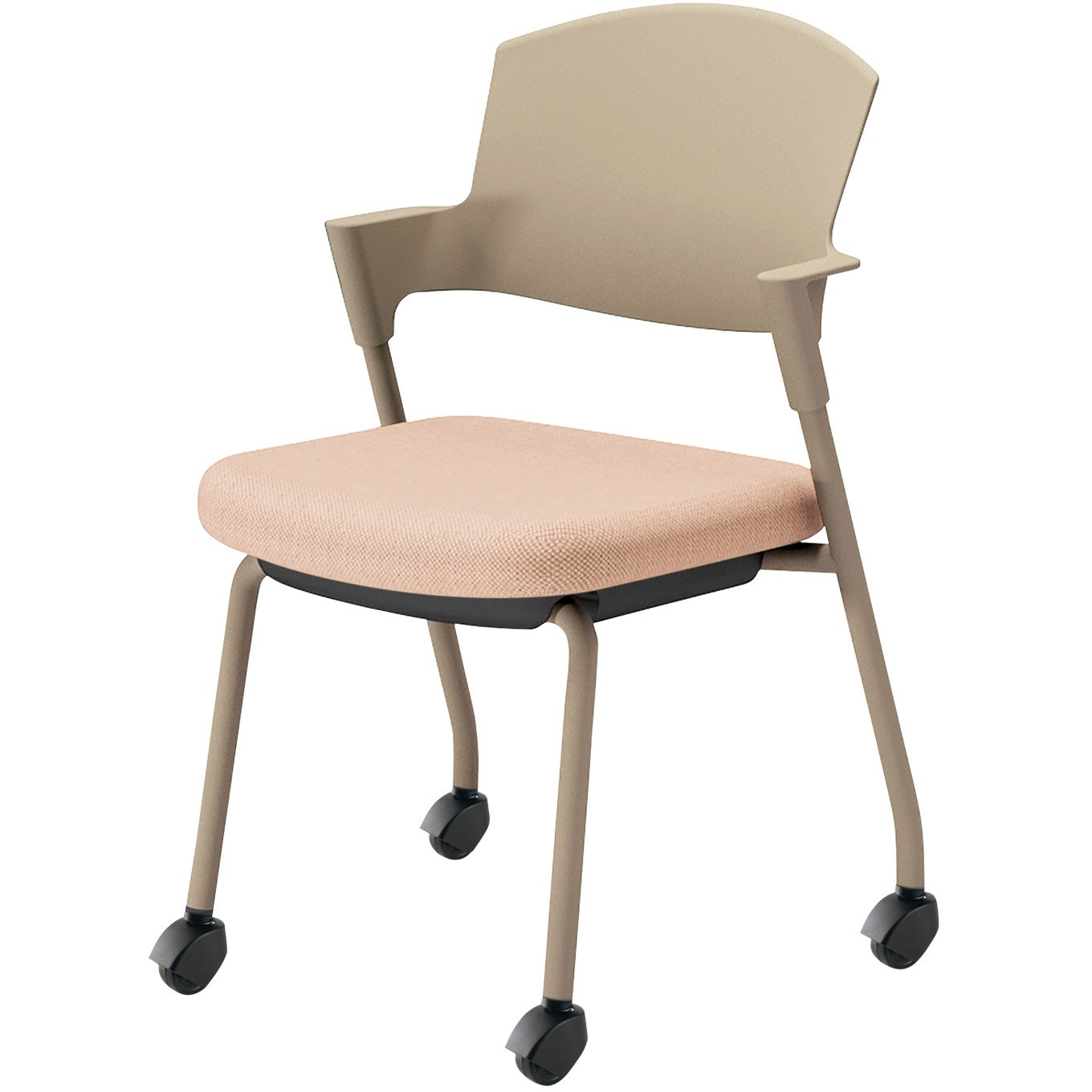 K17-Z21CG-9GX2 会議用イス プロッティ キャスター 背樹脂タイプ(配送・組立サービス付き) コクヨ スタッキング可(4脚) 肘掛あり ベージュ ゴム単輪キャスター 質量6.6kg  K17-Z21CG-9GX2 35,980円